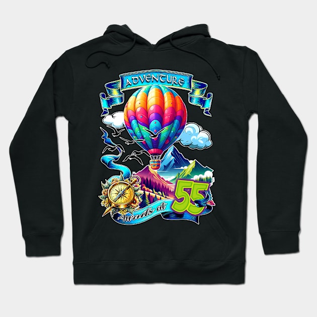 Adventure Awaits At  55 Hoodie by Syauqi Studio